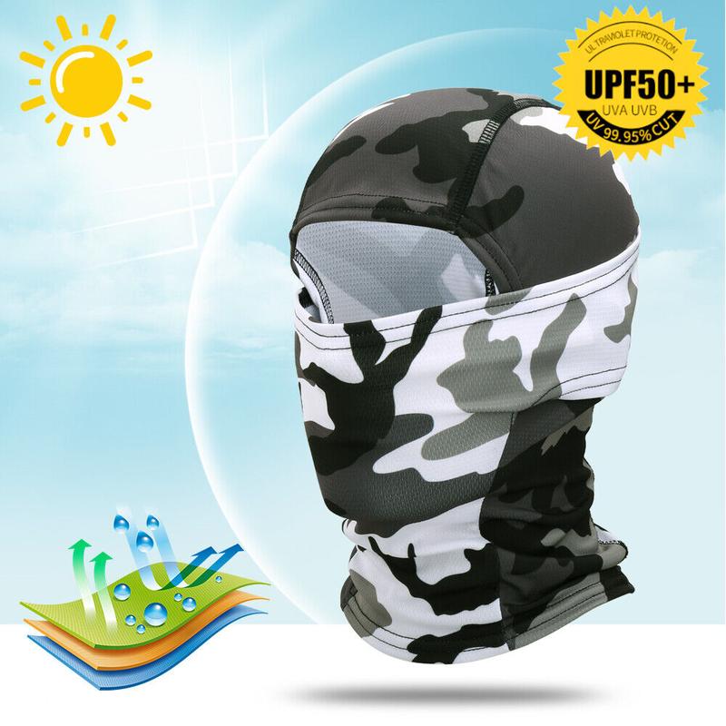 Tactical Balaclava Full Face Scarf Mask Head Cover Hiking Camo Military Sun Hat