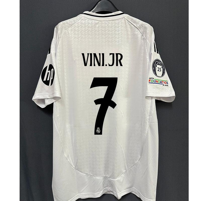 Soccer jersey RM fan version # 7 VINI short sleeves 24-25 home Madrid jersey white