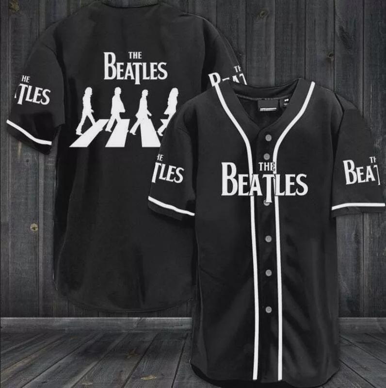 The Beatles Rock Music Band Baseball Jersey Print Shirt For Men Women