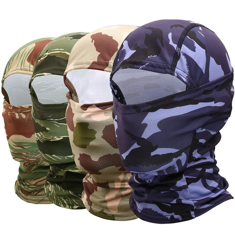 Tactical Balaclava Full Face Scarf Mask Head Cover Hiking Camo Military Sun Hat