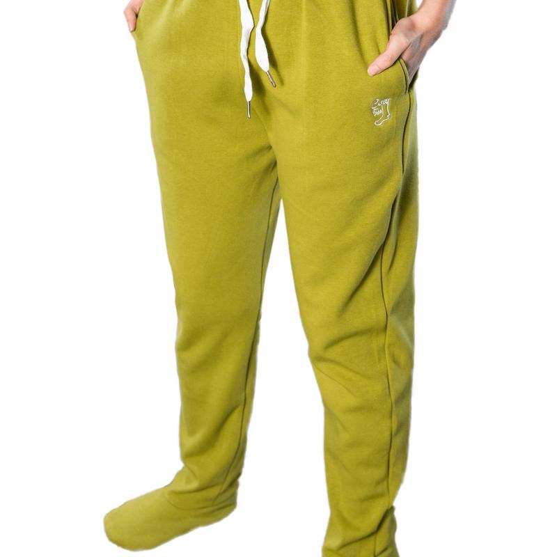 Sherpa Lined Footed Sweatpants Unisex Breathable Comfortable