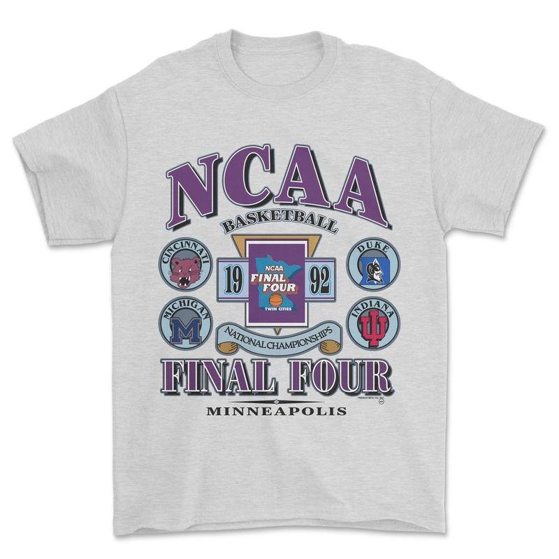 1992 NCAA National Championships Basketball T-Shirt, graphic vintage sports tees for men