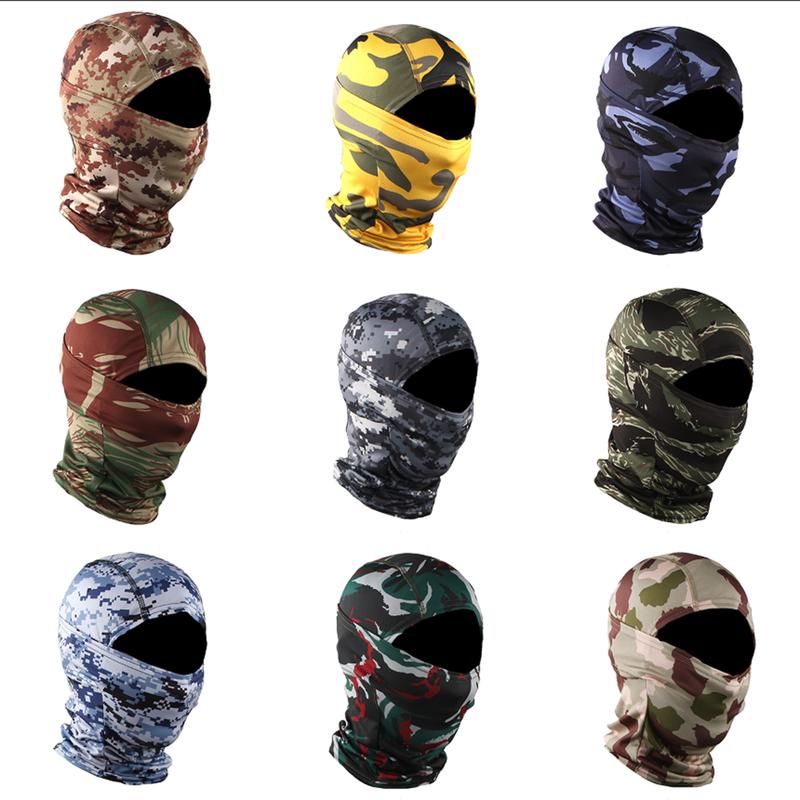 Tactical Balaclava Full Face Scarf Mask Head Cover Hiking Camo Military Sun Hat