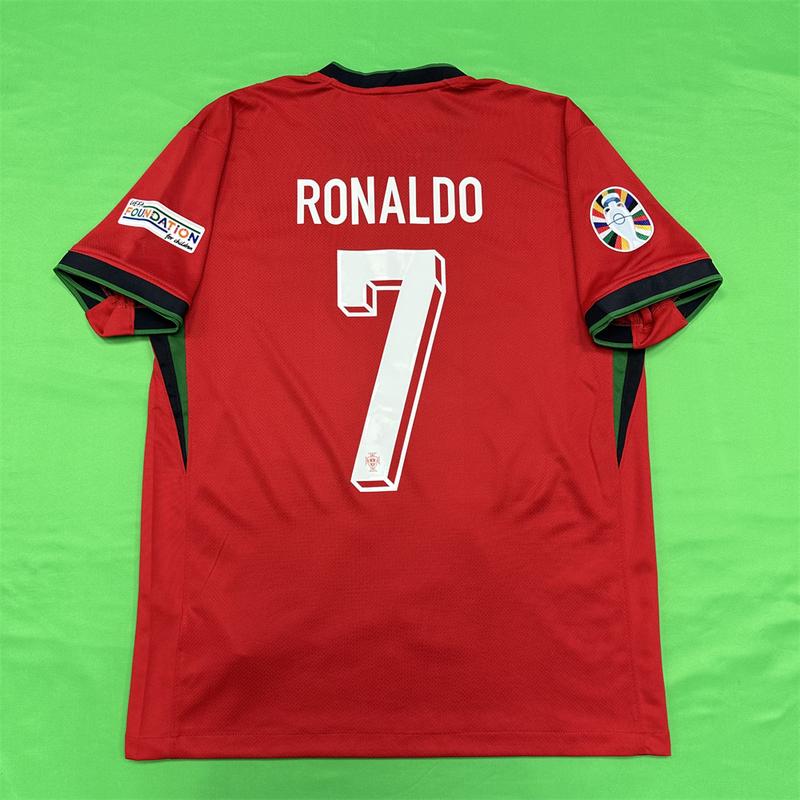 Nike Euro 2024 Portugal Away Cristiano Ronaldo No.7 Short Sleeve soccer Jersey