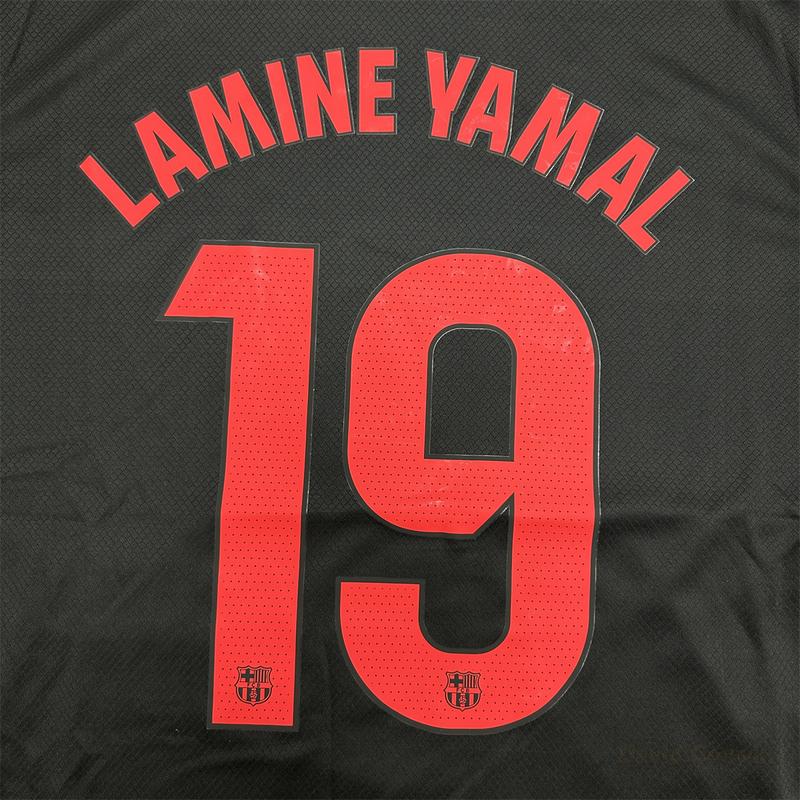 NIKE 24 25 Barcelona Away Short Sleeve 19# Lamine Yamal Soccer Jersey Fans Version