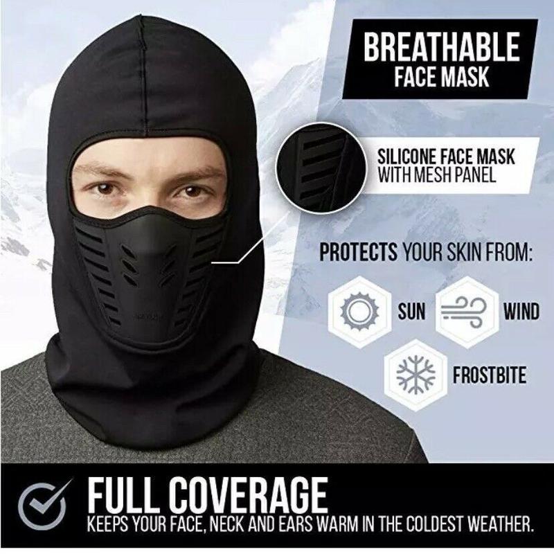 Winter Balaclava Face Mask Cold Weather Windproof Fleece Ski Ninja Full Mask