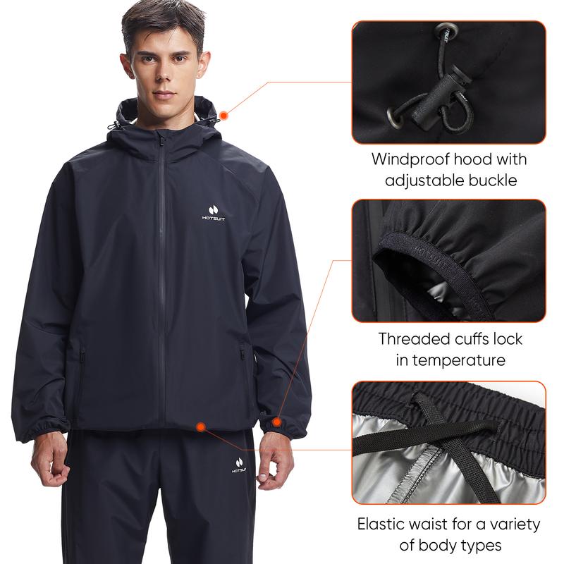 HOTSUIT Sauna Suit for Men Sweat Suit Boxing Exercise Sweat Sauna Jacket Pants