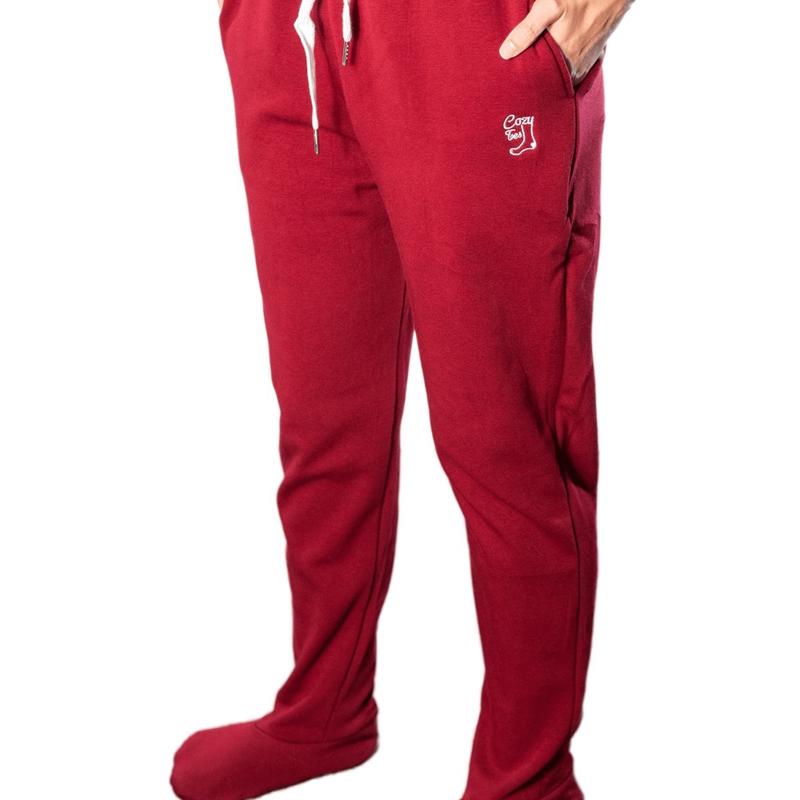 Sherpa Lined Footed Sweatpants Unisex Breathable Comfortable