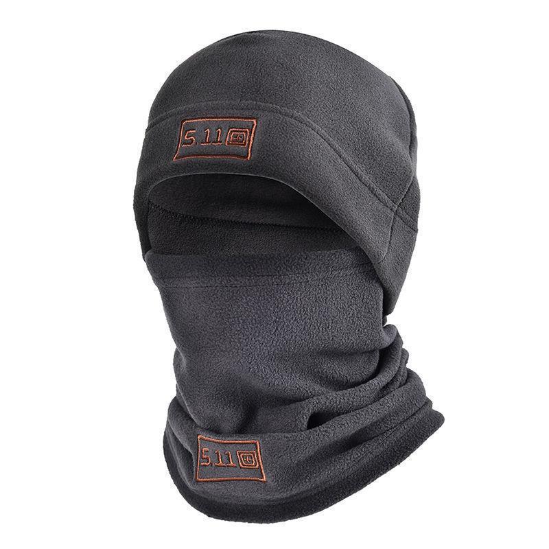 Winter Accessories Polar Fleece Hat & Scarf Set, 2pcs Outdoor Accessories Sports Face Mask Neck Warmer, Windproof Ski Mask Hats for Men, Warm Face Covering for Cycling Skiing, Men Gifts