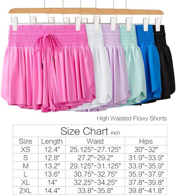 2 in 1 Flowy Athletic Gym Yoga Workout Running Active Wear Shorts for Women Spandex High Waisted with Pockets Drawstring Biker Bike Tennis Golf Skirt Cheer Dance Lounge Skort Cute Pants Comfy Teen Girls Trendy Clothes Casual Summer Beach Outfits