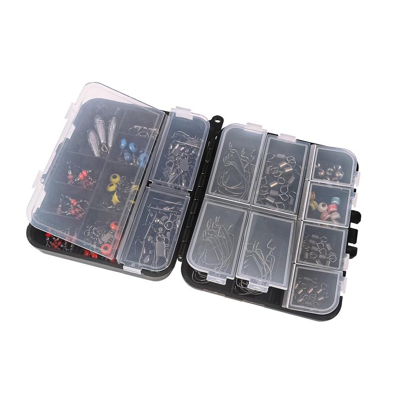 Fishing Lure Set, 158pcs box Fishing Swivel Snap Fishing Weight & Nail Weight, Professional Fishing Accessories for Various Water Bodies