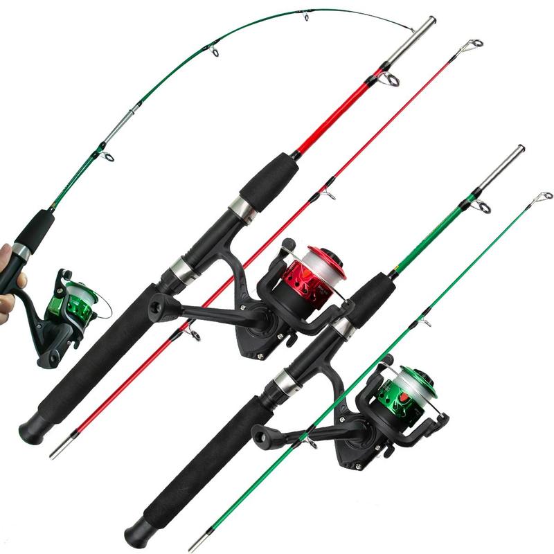 Fishing Rod & Fishing Reel Set, 2-section Ice Fishing Rod & Lures & Hooks & Other Accessories, Rod Reel, Portable Fishing Tackle, Outdoor Fishing Accessories, Fishing Gear, Fishing Tackle Kit