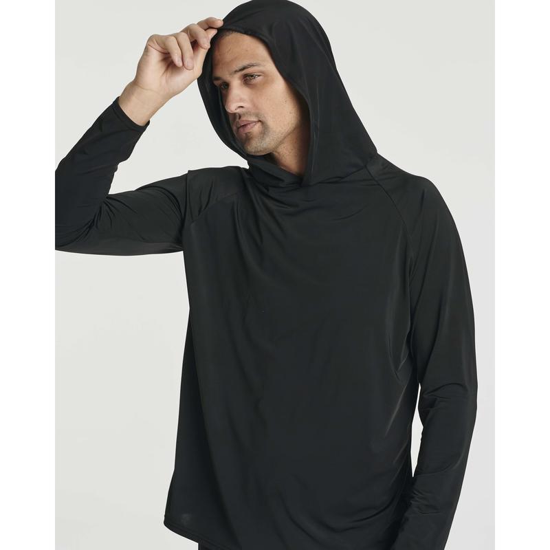 Real Essentials 3 Pack: Men's Rash Guard Hoodie Sweatshirt Sun Protection UPF Fishing Shirt (Available in Big & Tall)