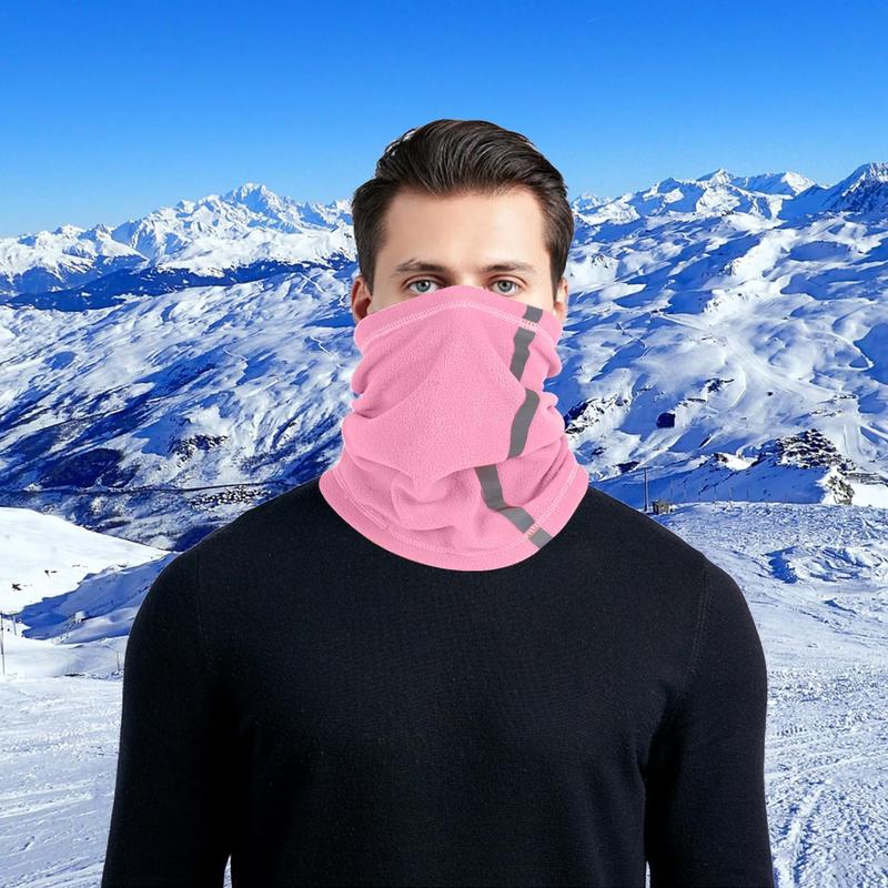 Winter Neck Gaiter Face Cover, 2 Fleece Warmer Windproof Neck Scarf Ski Gaiter Face Mask for Skiing Hiking Cycling