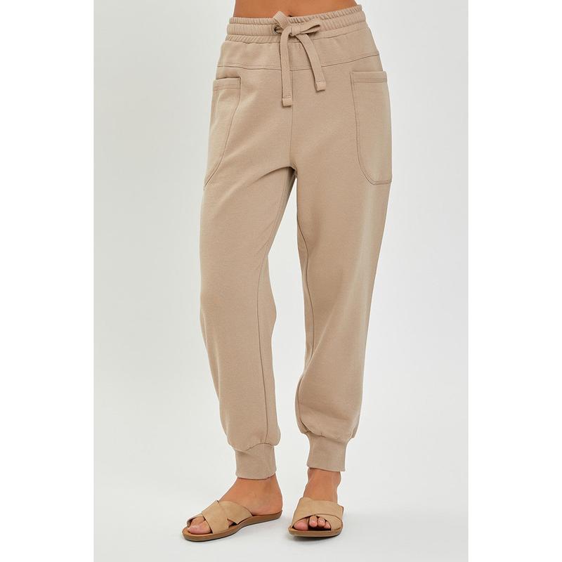 High Rise Side Pocket Relaxed Jogger Pants