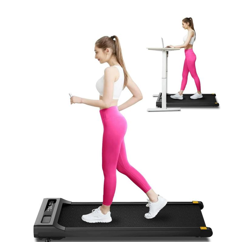 Walking Pad 2 in 1 for Walking and Jogging, Under Desk Treadmill for Home Office with Remote Control, Portable Walking Pad Treadmill Under Desk, Desk Treadmill in LED Display,Black