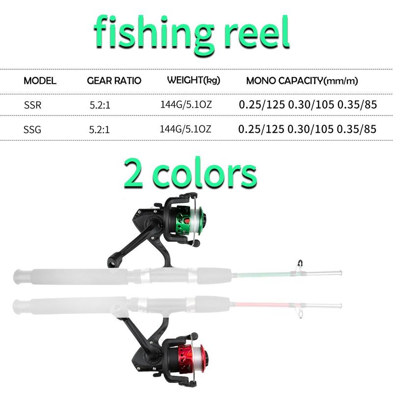 Fishing Rod & Fishing Reel Set, 2-section Ice Fishing Rod & Lures & Hooks & Other Accessories, Rod Reel, Portable Fishing Tackle, Outdoor Fishing Accessories, Fishing Gear, Fishing Tackle Kit