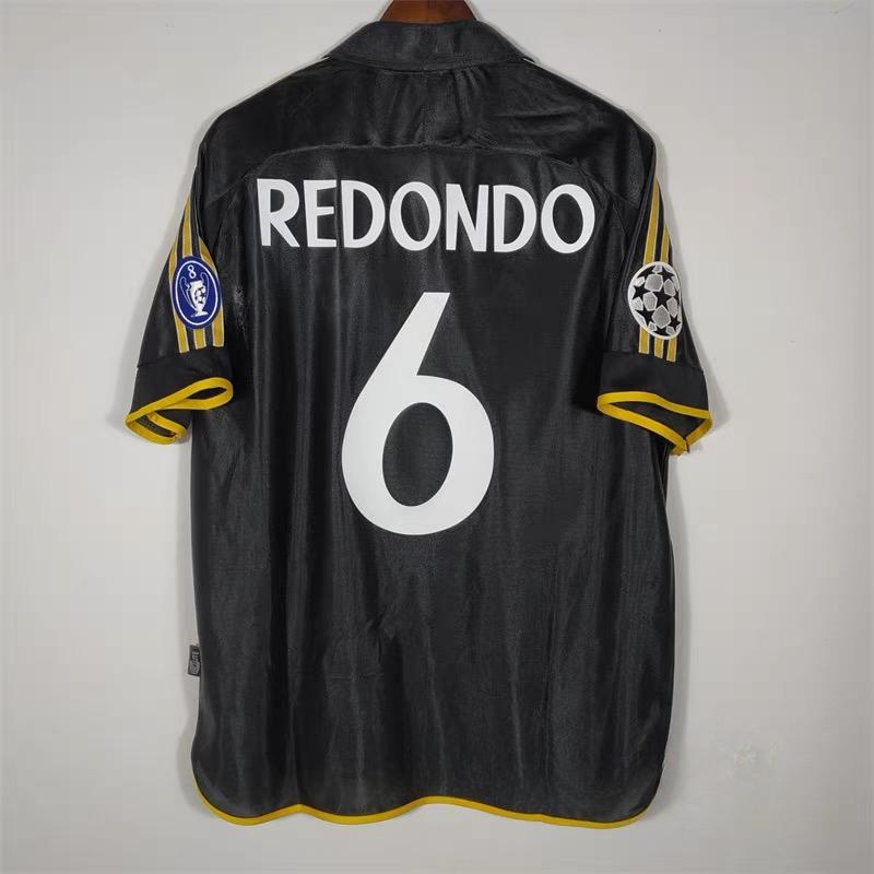 98-00 away retro jersey 14 Guti 7 Ra ú l é dong long short sleeved football jersey