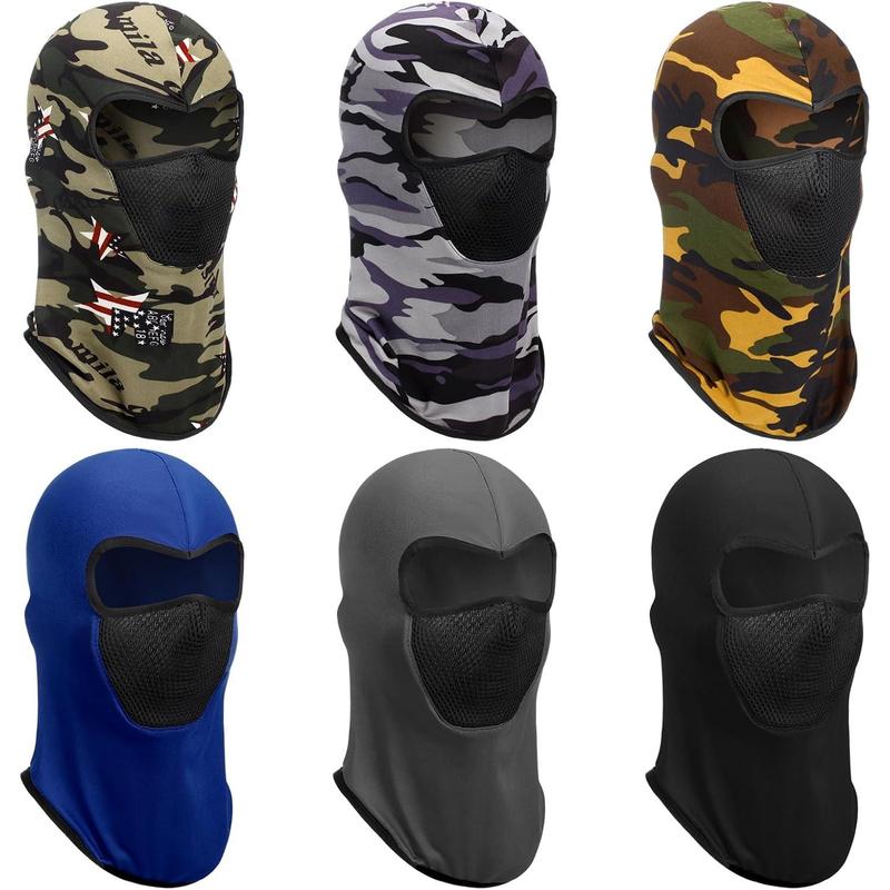 6 s Winter Balaclava Face Mask Breathable Ski Face Cover Dust Protection Mask Long Neck Cover for Outdoor Activities