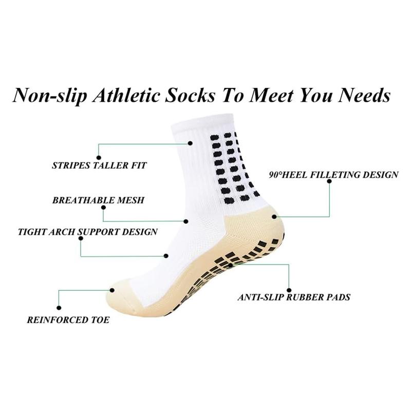 Men's Socks Soccer，Outdoor Sports Socks Set, 6 Counts set Non-slip Sports Socks & Sock Cover & Bandage & Mini Leg Guards, Ankle Socks Compression Socks Shin Guards Professional Football, 2024 Football Equipment Equipment Set