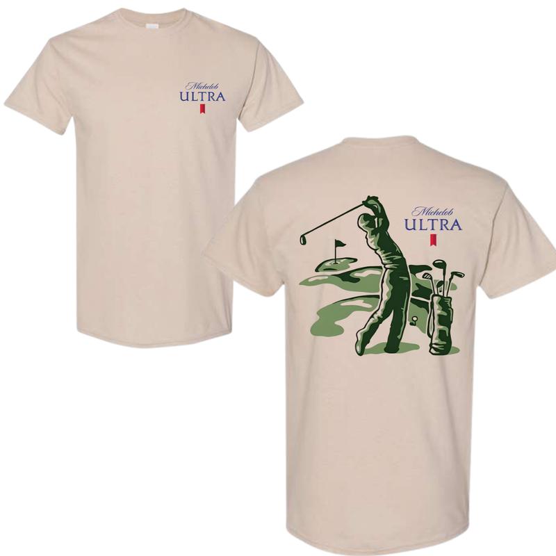 Michelob Ultra Golfing T-Shirt - 2 Side, Michelob T-Shirt, Trendy Tees For Boyfriend, For Men, For Him