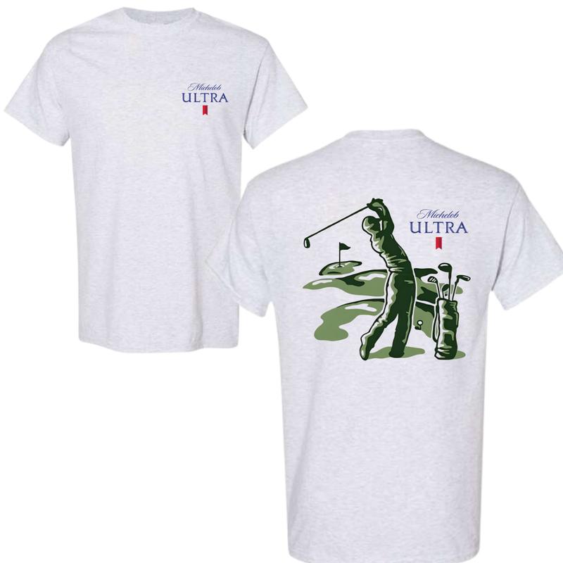 Michelob Ultra Golfing T-Shirt - 2 Side, Michelob T-Shirt, Trendy Tees For Boyfriend, For Men, For Him