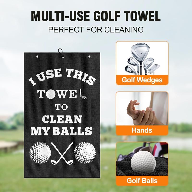 Golf Gifts for Men, Golf Accessories for Men Dad Husband, Stocking Stuffers for Men Adults, White Elephant Gifts for Golf Fan, Funny Golf Towel Gifts for Christmas Birthday Valentines Day Fathers Day