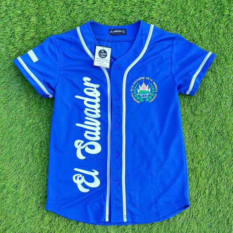 El Salvador Jersey Baseball Unisex for Men and Women - Long Sleeve, Quick Dry Material