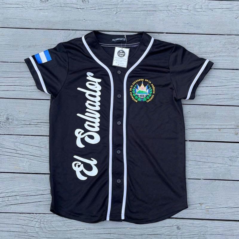 El Salvador Jersey Baseball Unisex for Men and Women - Long Sleeve, Quick Dry Material