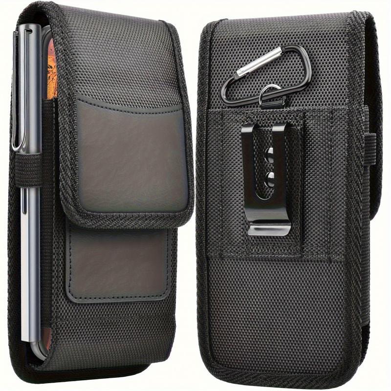 Nylon Phone Case, Outdoor Sports Belt Clip Carrying Pouch with Card Slot, Durable Oxford Fabric Phone Case for for Samsung Galaxy & iPhone Series