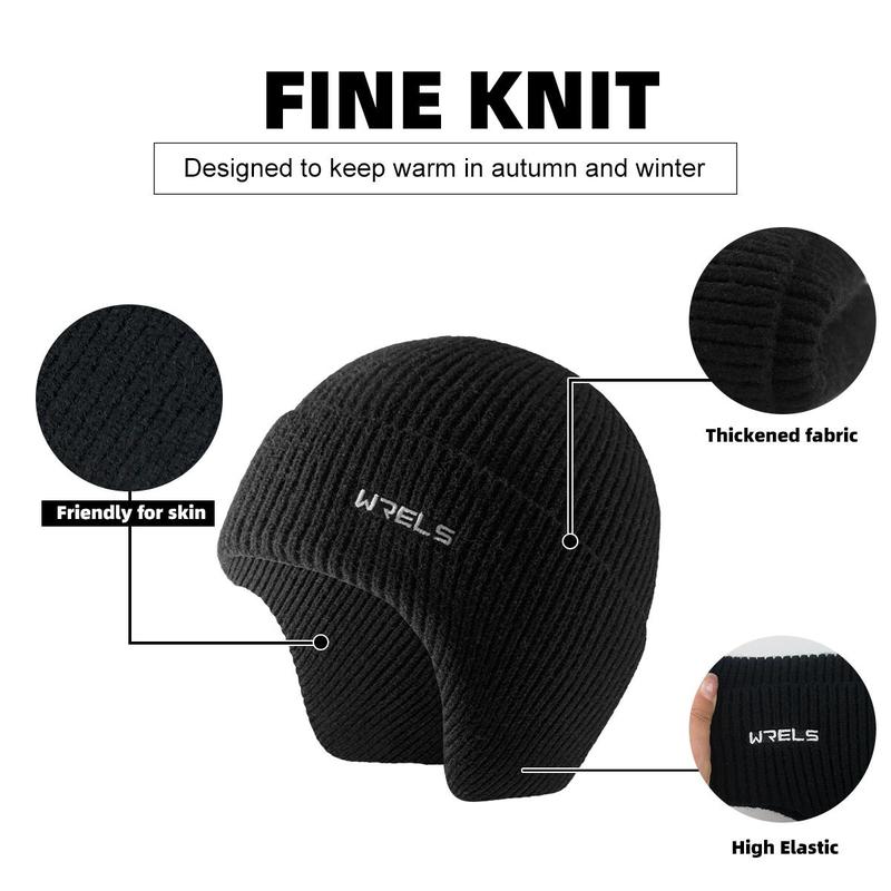 Solid Color Winter Warm Knit Cycling Ear Cover, 1 Count Outdoor Running Adventure Cycling Skiing Sports Hat, Windproof Head Cover for Men & Women