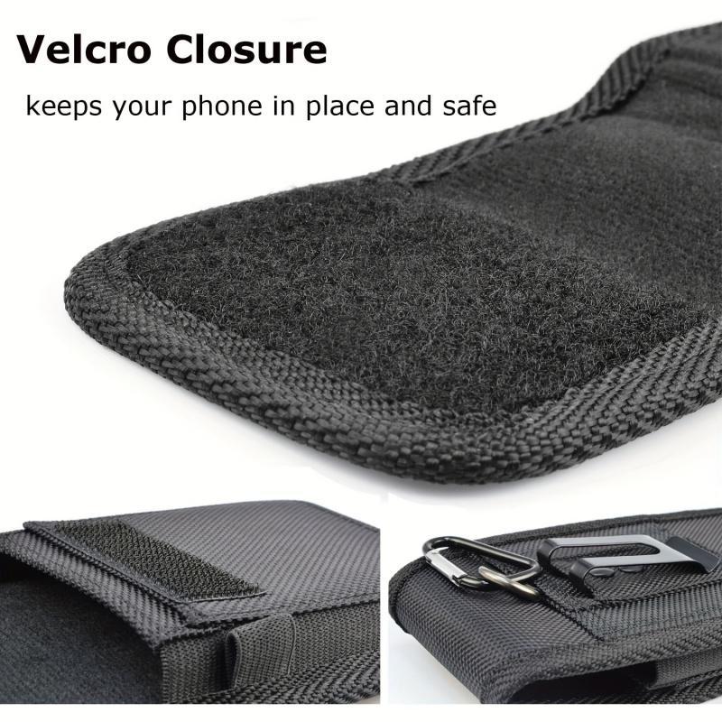 Nylon Phone Case, Outdoor Sports Belt Clip Carrying Pouch with Card Slot, Durable Oxford Fabric Phone Case for for Samsung Galaxy & iPhone Series