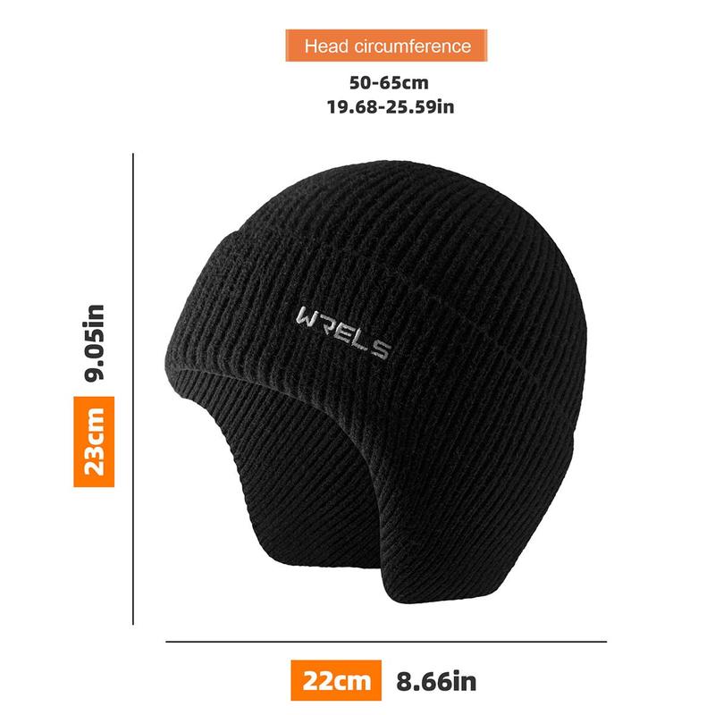 Solid Color Winter Warm Knit Cycling Ear Cover, 1 Count Outdoor Running Adventure Cycling Skiing Sports Hat, Windproof Head Cover for Men & Women