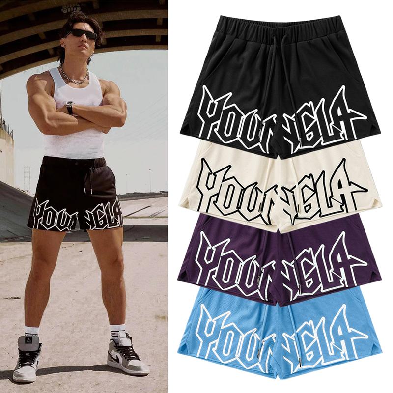 Youngla Men's Sports Fitness Shorts for Basketball Training - Breathable and Quick Dry, Ideal for Fitness and Exercise