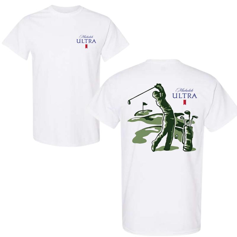 Michelob Ultra Golfing T-Shirt - 2 Side, Michelob T-Shirt, Trendy Tees For Boyfriend, For Men, For Him