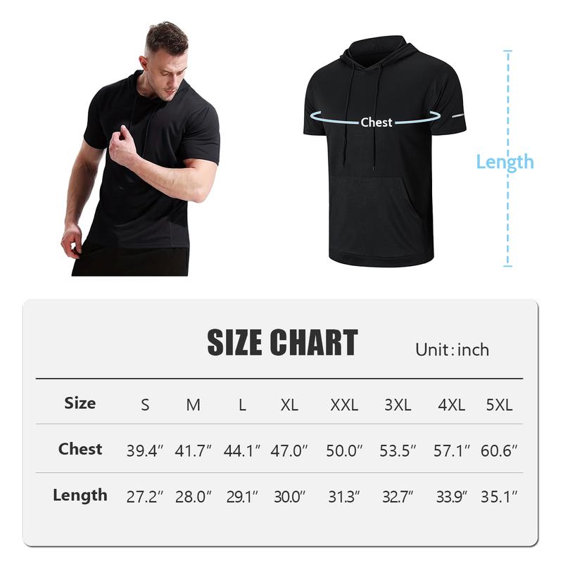 Men's 3 6 Pack Workout Shirts Tops , Simple Versatile Casual Sports Menswear,quick drying Moisture Wicking Short Sleeve Mesh Athletic T-Shirts with Hoods