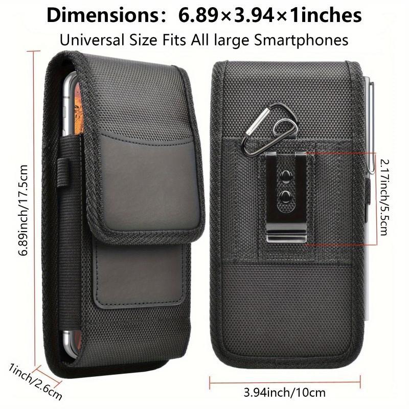 Nylon Phone Case, Outdoor Sports Belt Clip Carrying Pouch with Card Slot, Durable Oxford Fabric Phone Case for for Samsung Galaxy & iPhone Series