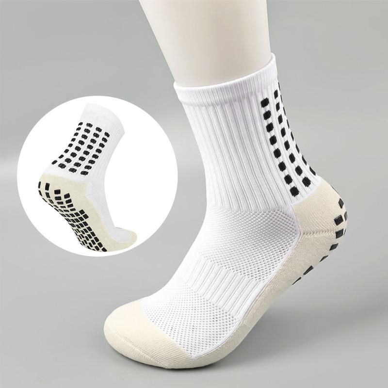 3pairs Men's Soccer Socks, Anti-Slip Sports Socks, Rubber Grip Athletic Socks for Football, Basketball, Running