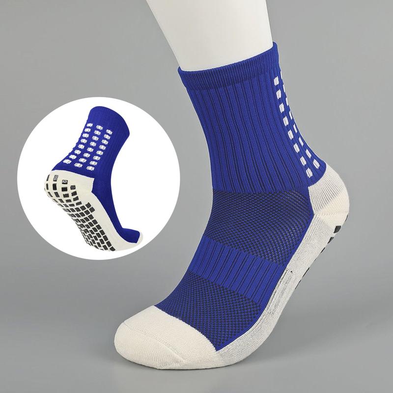 3pairs Men's Soccer Socks, Anti-Slip Sports Socks, Rubber Grip Athletic Socks for Football, Basketball, Running