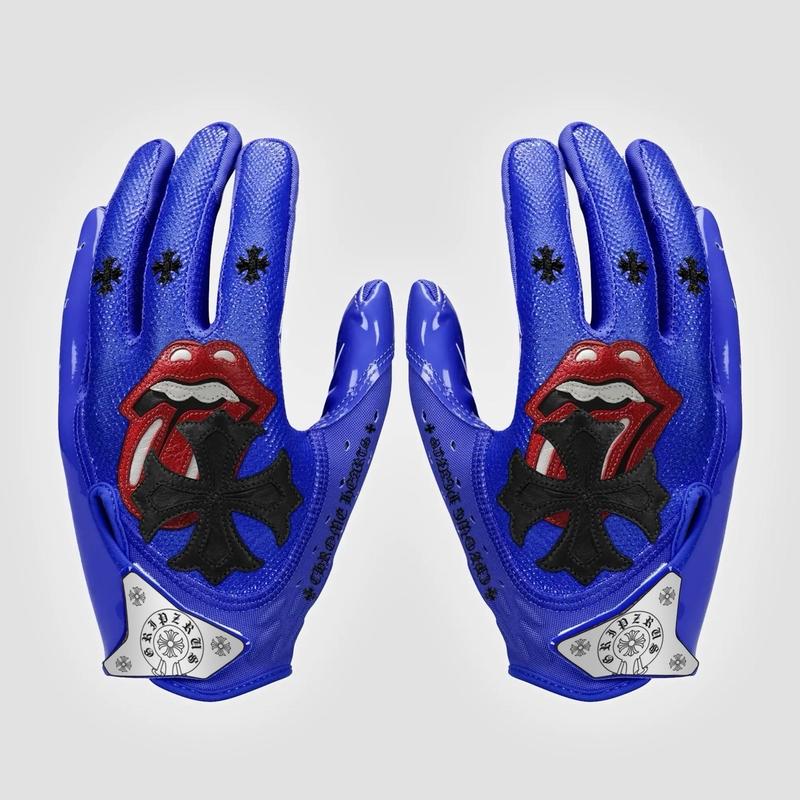 Blue Cherries Football Gloves - All Sizes Available