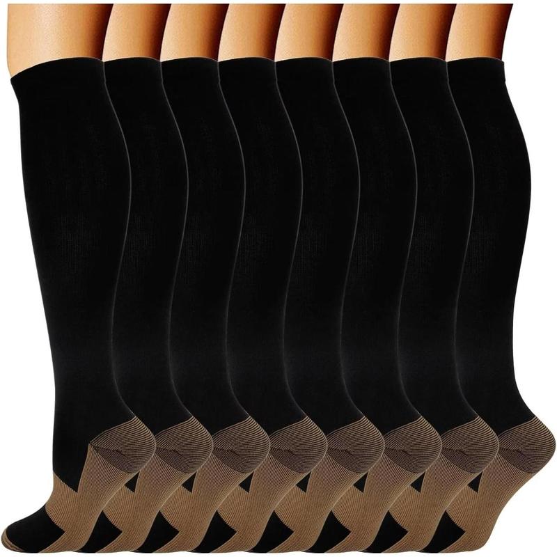 8 Pairs  Men Women  High Compression Stockings for  Support Socks