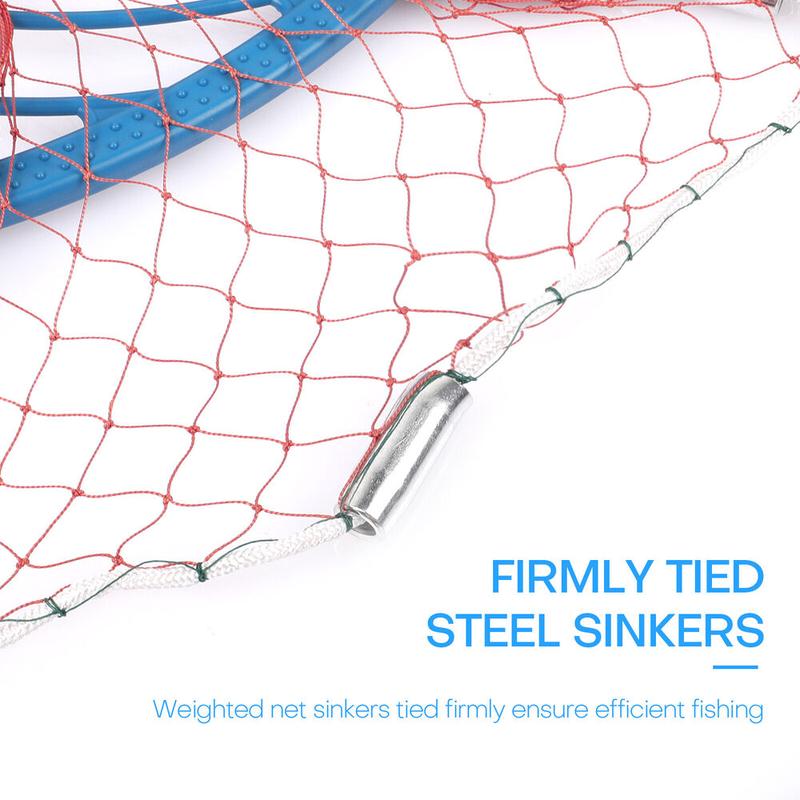 Versatile 8ft-14ft Fishing Cast Net with Sinker – Easy Throw Hand Cast Trap for Effective Fishing – Durable Tyre Flying Disc Design – Perfect for Freshwater Fishing Enthusiasts