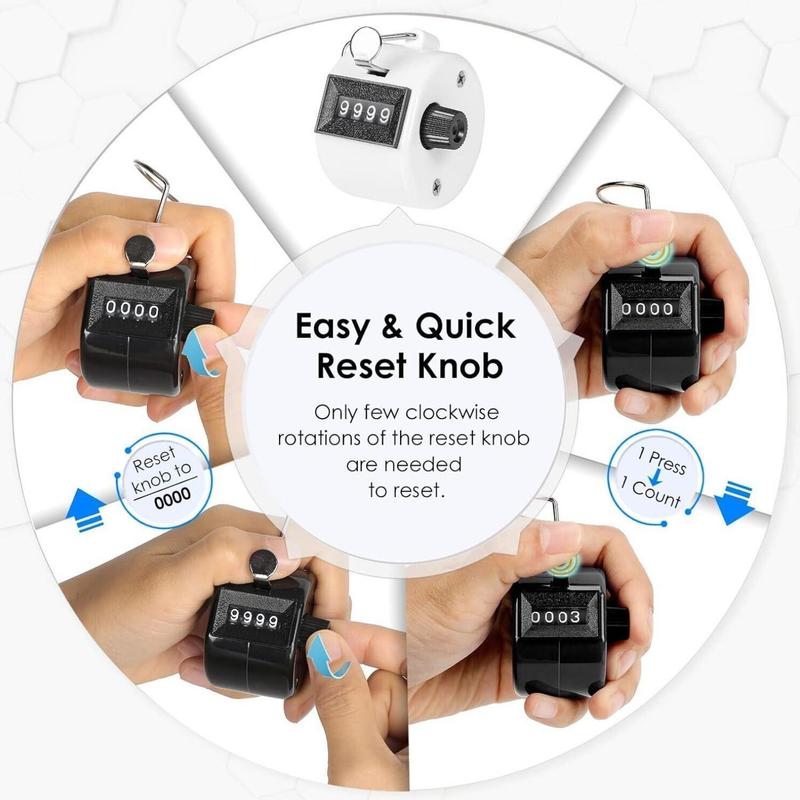 Handheld Counter, 2 Counts set Portable 4-digit Digital Counter, Sports & Outdoor Accessories for Coach, Fishing, Golf Ball