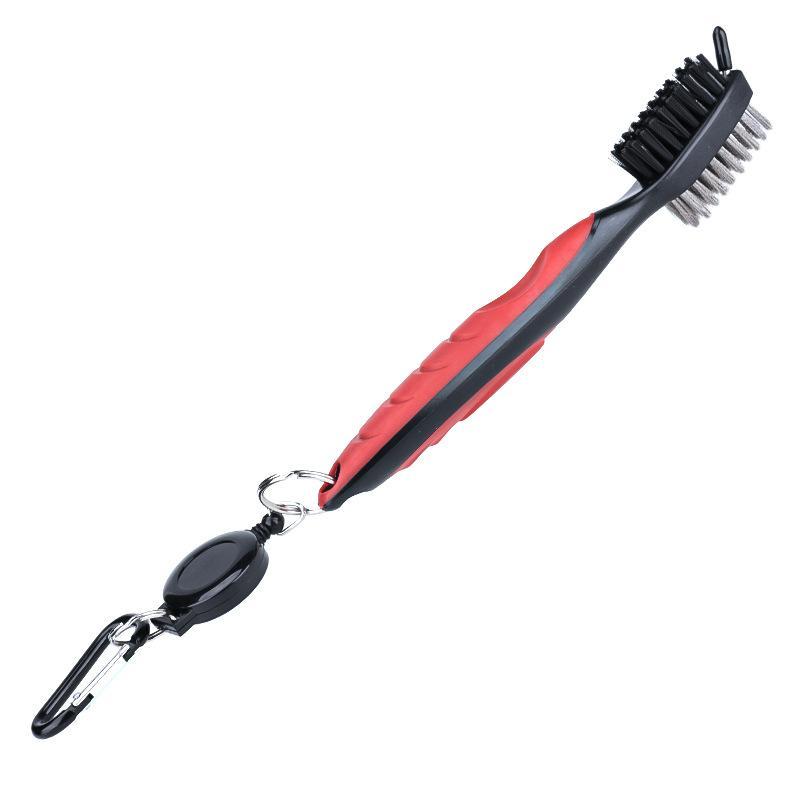 Golf Club Cleaning Brush, 1 Count Portable Golf Club Cleaning Tool with Cover & Clip, Golf Supplies