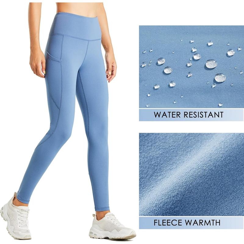 Willit Women's Fleece Lined Leggings Water Resistant Winter Pants Thermal High Waisted Yoga Hiking Running Tights Pockets