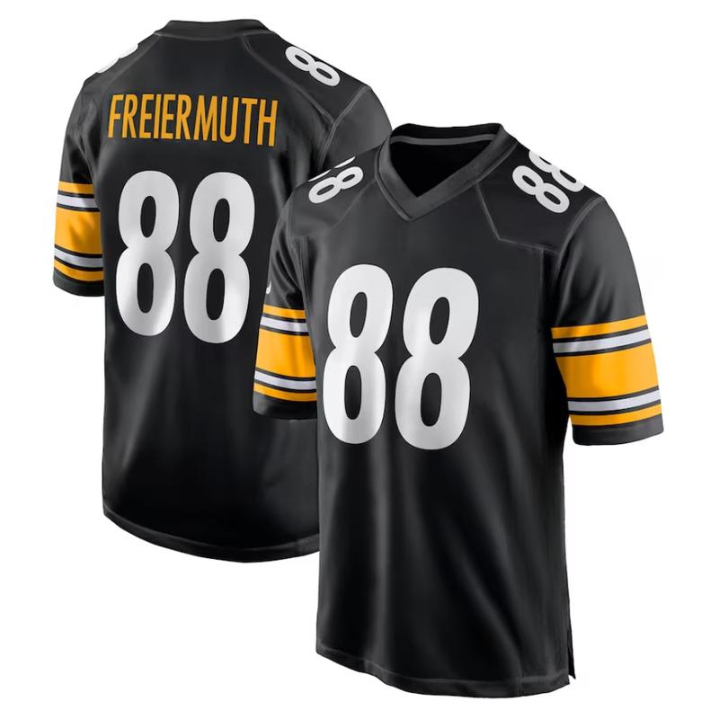 Men's Women's Watt #90 Jersey, Freiermuth #88 Jersey, Pickens #14 Jersey, Fields #2 Jersey, Fitzpatrick #39 Jersey, Wilson #3 Jersey, Custom Steelers Jersey