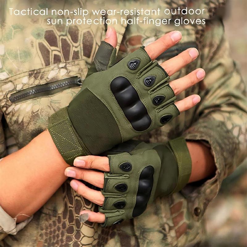 Half Finger Tactical Gloves, 1 Pair Outdoor Sports Gloves, Breathable Comfortable Gloves for Shooting, Cycling, Running, Hiking, Camping, Fishing