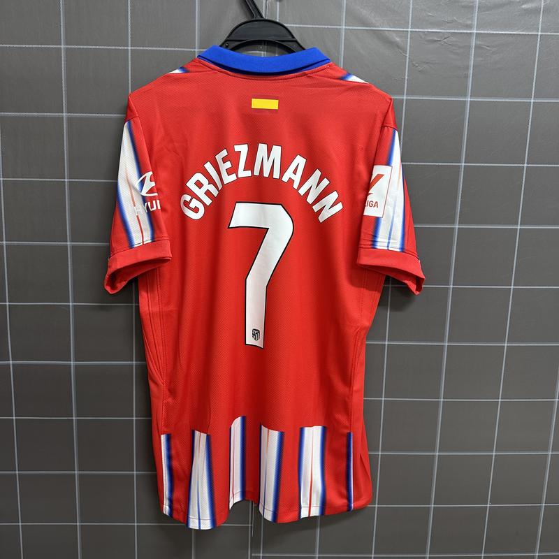 Soccer jersey Atletico Madrid Fan version # 7 Griezmann Short sleeves 24-25 home Atletico Madrid jersey Red