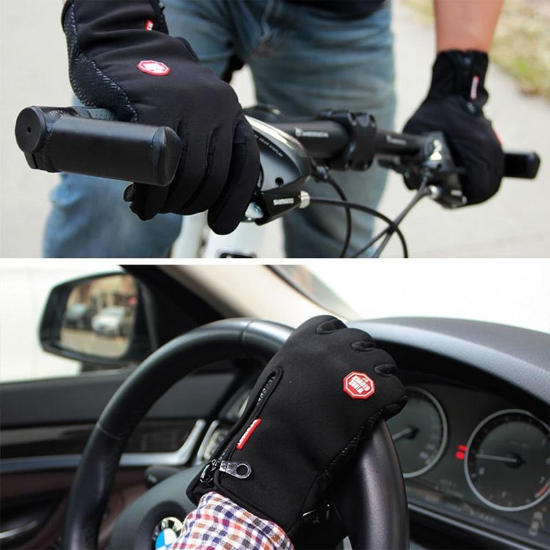 Men Women Winter Touch Screen Gloves Windproof for Cycling, Driving Telefingers Technology Thermal Insulation Non-Slip Silicone Gel Adjustable Fit