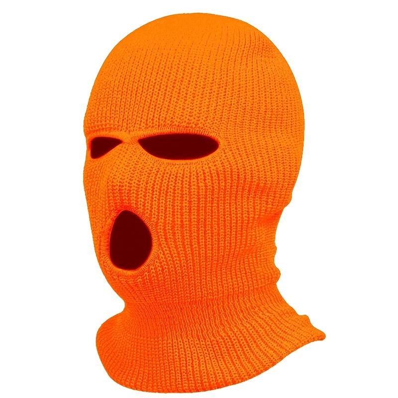 WarmthMax Full Face Mask - Cold-Proof, 3-Hole Knitting Design, Winter Skiing and Riding Essential - Soft, Breathable, Moisture-Wicking Fabric for Ultimate Comfort